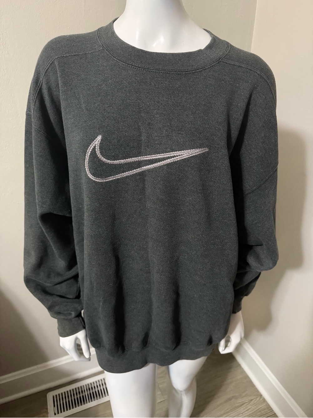 Nike Dark Gray Swoosh Crewneck Sweater